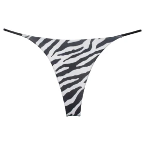 Maillot de bain string 1 pièce à motifs zebre (bas)