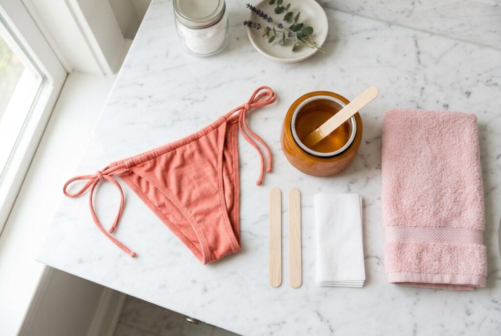 Epilation maillot string - illustration