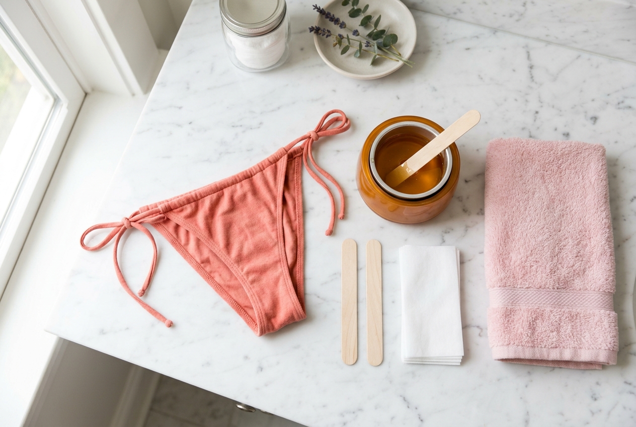 Epilation maillot string - illustration
